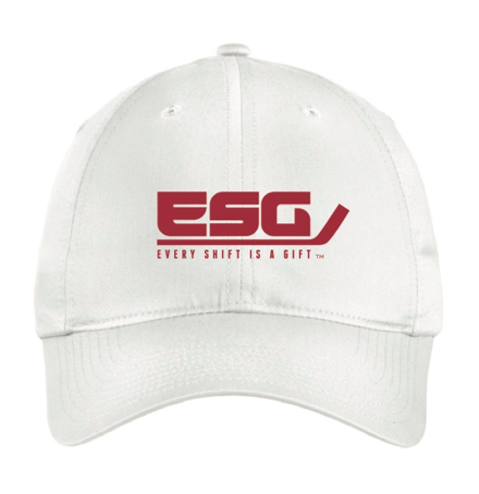 White Golf Hats - ESG - Every Shift Is a Gift